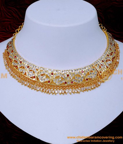 NLC1415 - New Trending Impon Choker Wedding Gold Necklace Designs