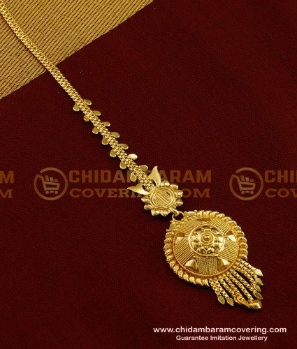 NCT060 - Real Gold Design Maang Tikka New Collection Papidi Billa Buy Online