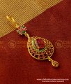 Nct065 - Indian Wedding Jewellery Small Size CZ Stone Maang Tikka for Front Puff Hairstyle  