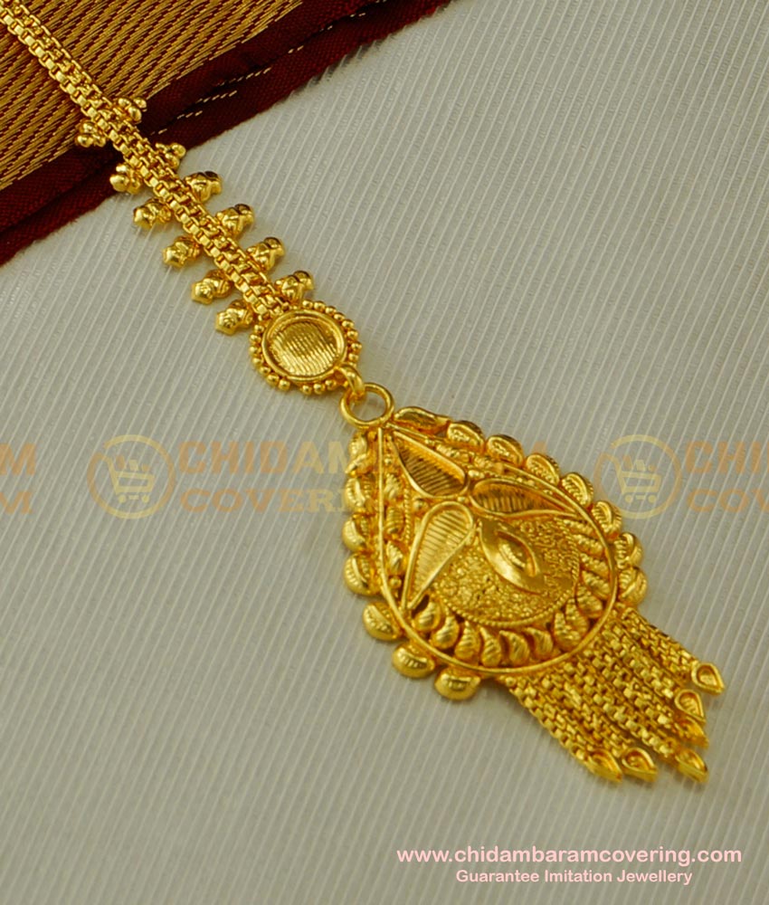 NCT070 - Traditional Gold Maang Tikka Designs Wedding Maang Tikka Buy Online