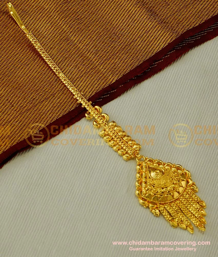 Buy Buy Latest Marriage Maang Tikka Gold Designs One Gram Bridal ...