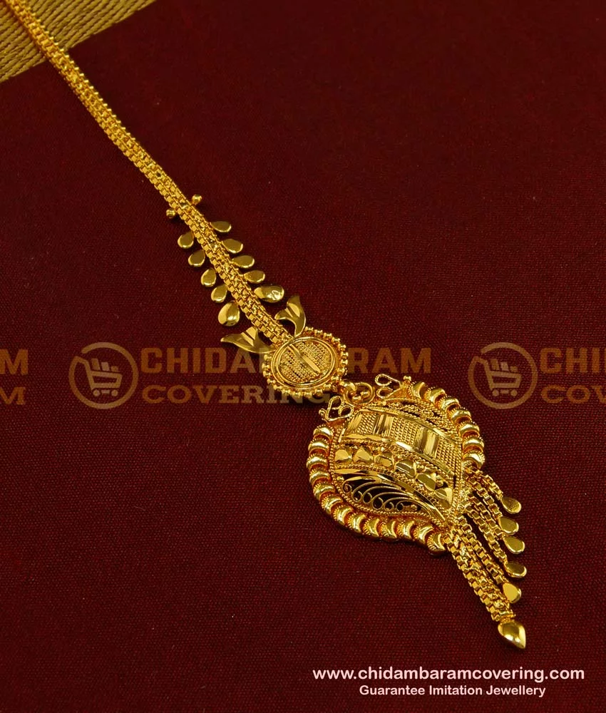 Buy Pure Gold Plated Maang Tikka Bridal Nethi Chutti Designs for Women