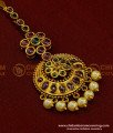 NCT145 - Beautiful Kundan Antique Jewellery Temple Maang Tikka Designs Pearl Drops Papadi Billa 