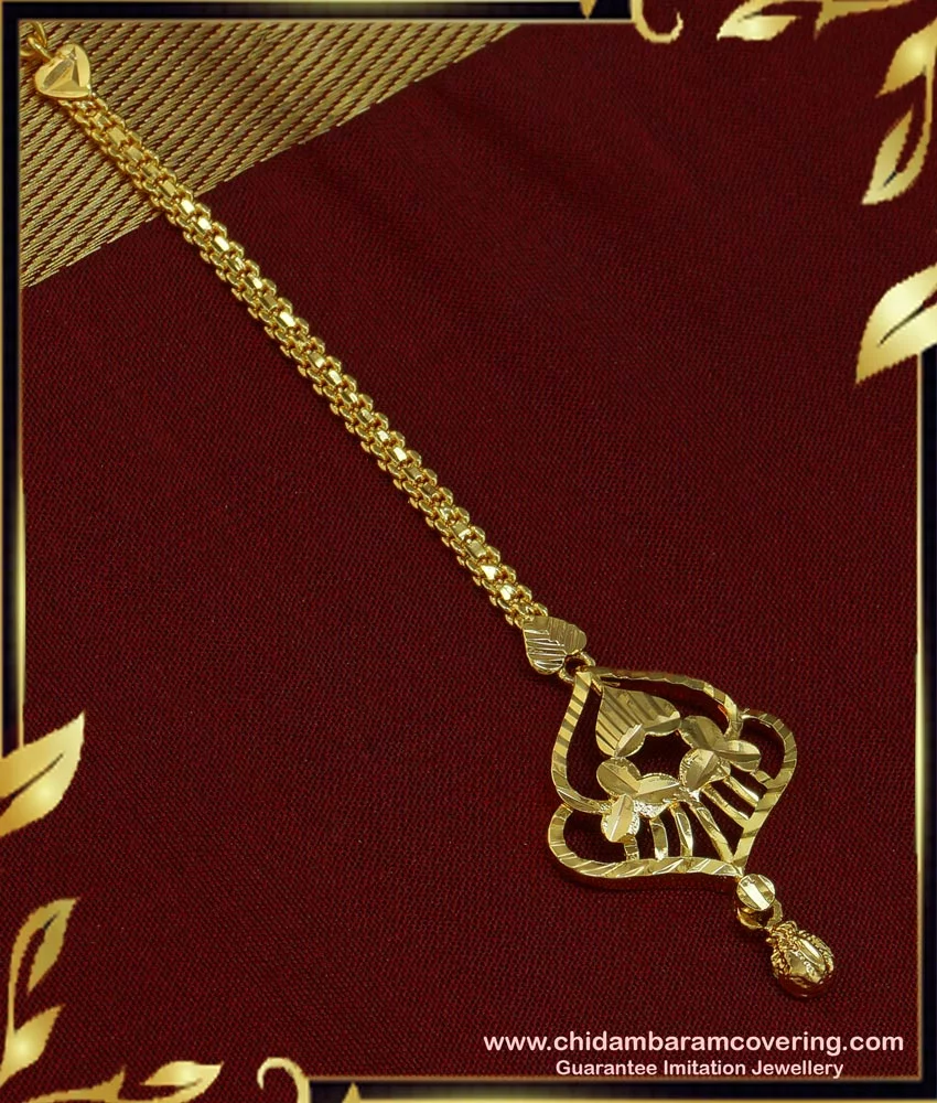 Buy MEENAZ Hair Jewellery Traditional Bridal Gold Pearl Chain Mathapatti Necklace  Maang Tikka Jewellery Set for Women Girls Tika  Maang Tikka109 at  Amazonin