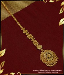 NCT167 - Bridal Maang Tikka Gold Designs Latest One Gram Gold Nethi Chutti Online