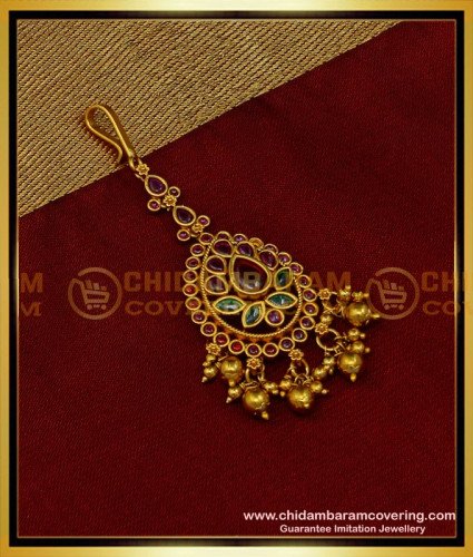 NCT256 - Premium Quality Antique Jewellery Short Maang Tikka Design 