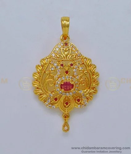 Pendant Locket with Chain Gold Plated Stylish Fancy Latest Design  Collection Fashion Jewellery for Women, Girls,