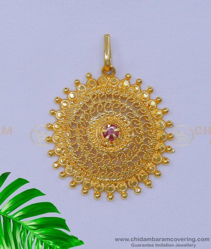 PND082 - Gold Plated Stone Modern Gold Pendant Designs for Female