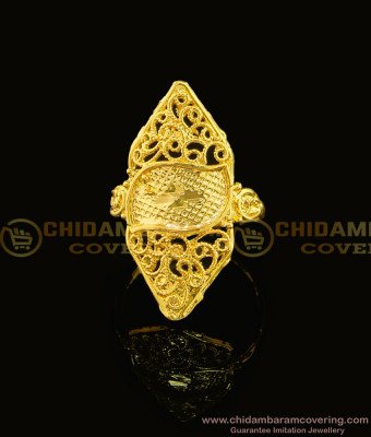 RNG108 - Bridal Wear Gold Ring Design Gold Plated Fashion Ring Online 