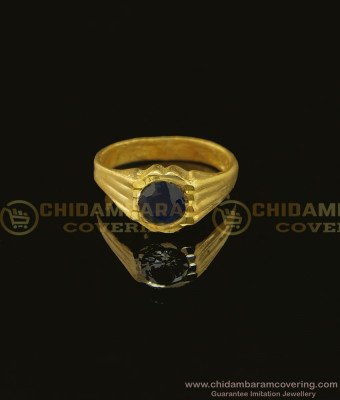 RNG115 - Original Impon Natural Colour Daily Wear Dark Blue Stone Ring for Men