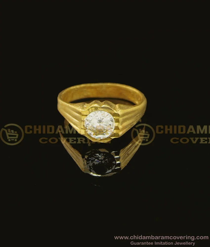 Gold fancy Ring with mini white stone 22k purity,stone less Weight-7.400gm  Approx (genuine size) – Asdelo