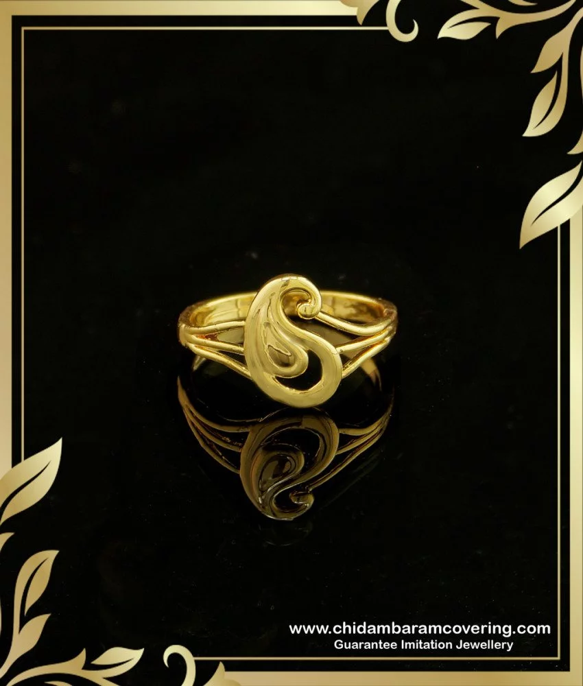 Gold Look Ladies Finger Ring, Roung Finger Ring, Single Finger Ring for all  Girls and Women,