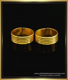 RNG160 - Traditional Toe Ring Daily Wear Gold Design Solid Adjustable Metti |Bichiya Design Online