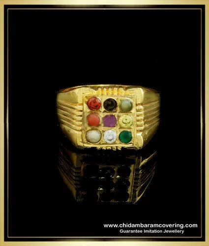 Gold Navaratna Ring at Rs 26000/piece(s) | Mahidharpura | Surat | ID:  12413360862