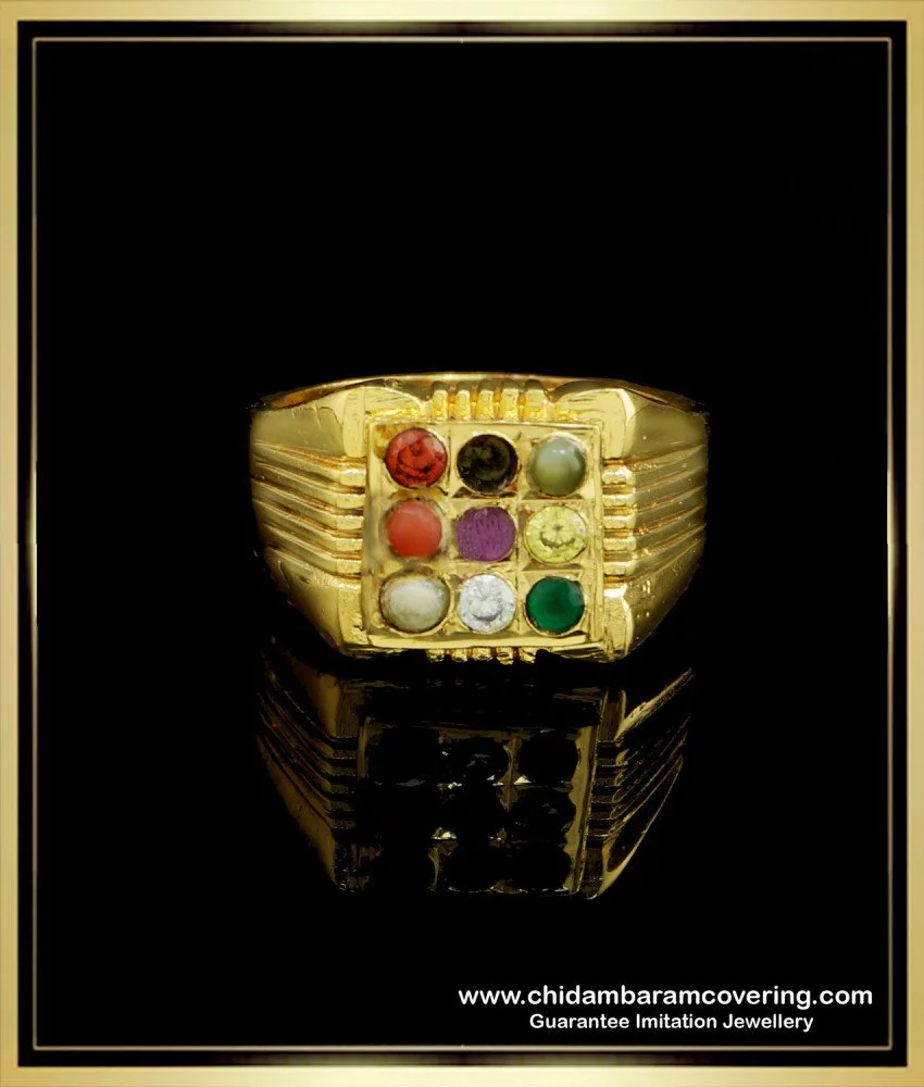 Natural Navaratna 9 Stone Ring, Gold Plated, Handmade Ring for Unisex,  Anniversary Gift. - Etsy