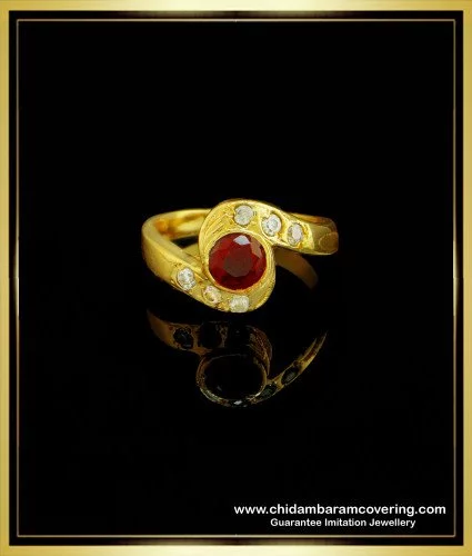 Red Aqeeq D Shape Hand Made Women Flower Ring (Gold Plated) | Boutique  Ottoman Exclusive