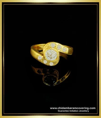 SPE Gold - Single Stone Rectangular Design Ring - for Men's