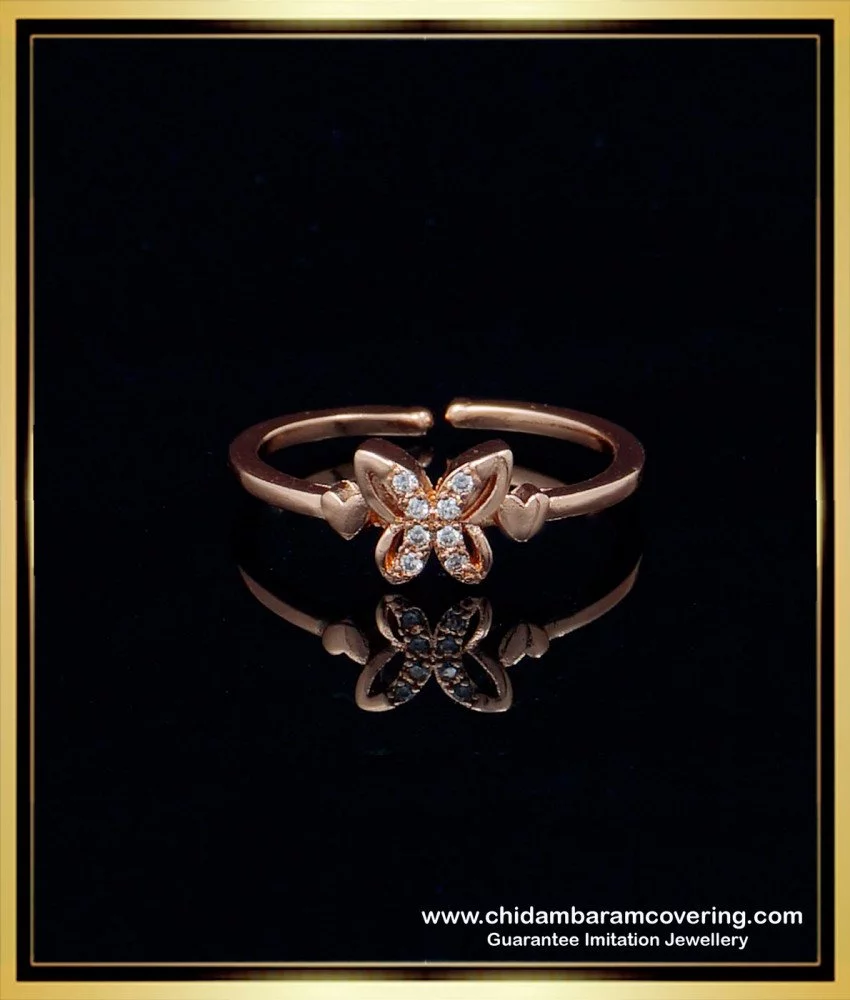 Buy Fida Wedding Luxurious Gold-Plated American Diamond Finger Ring for  Women(Free Size) Online