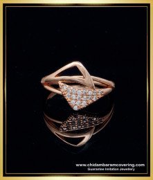 RNG185 - Buy Modern White Stone Wedding Rose Gold Ring Design for Women 