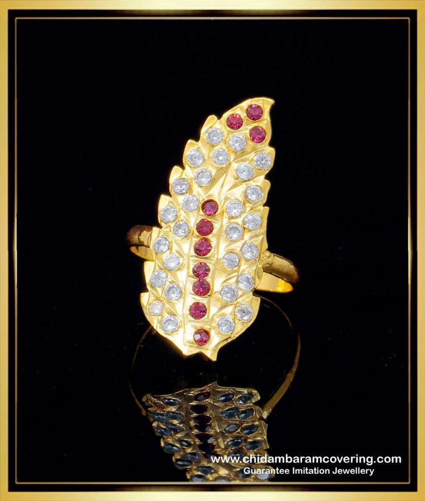 Urthn Black 5 Finger Ring - 1502937 | Ring finger, 5 fingers, Stone  necklace set