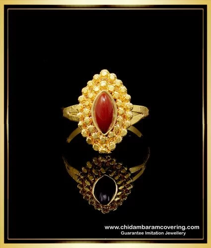 Oval Shape Red Coral ring at Rs 249/piece | Gemstones in New Delhi | ID:  2852916790991