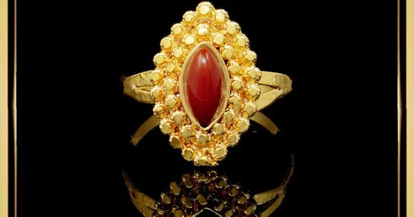 Floral Jadau Ring in 22ct Gold GLR 068