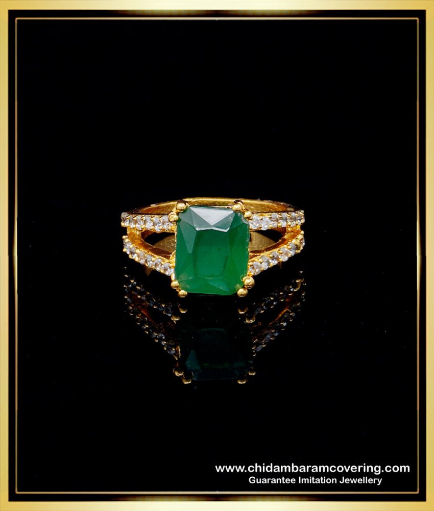 ring for finger, ring design, anguthi design, gold ring design, emerald stone ring, maragatha patchi ring,