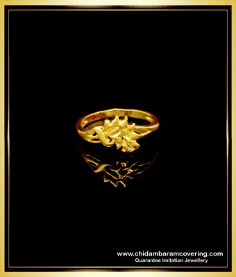 RNG233 - Pure Impon Jewellery Gold Plated Ladies Finger Ring for Daily Use 