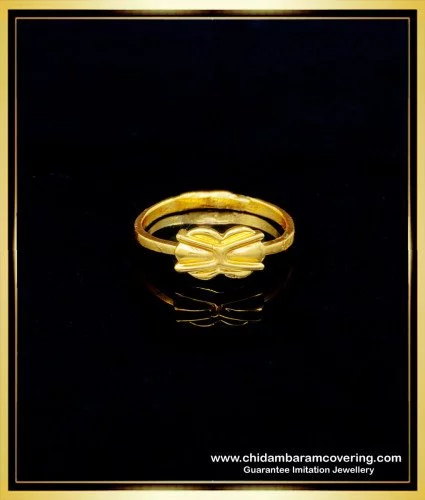 rng236 original five metal daily use ring design plain 1 gram gold ring online 1