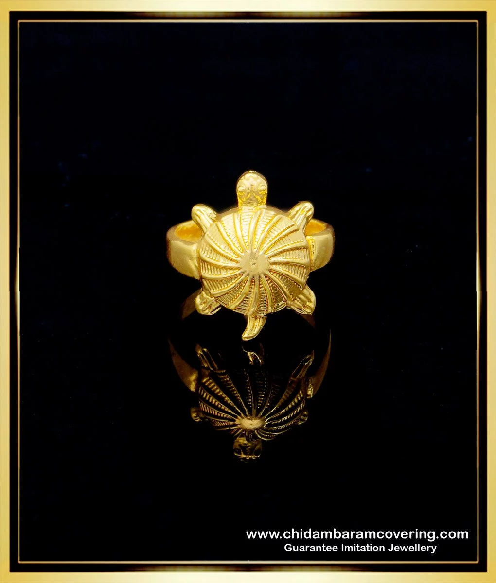 22K Gold 'Tortoise' Ring For Men with Cz & Color Stones - 235-GR6276 in  5.900 Grams