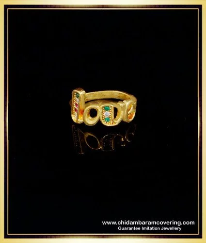 1 Gram Gold Forming Green Stone with Diamond Sophisticated Design Ring -  Style A470 - Soni Fashion at Rs 2200.00, Rajkot | ID: 2852900908512