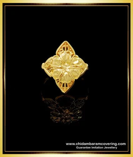 1 Gram Gold Plated Mudra With Diamond Fabulous Design Ring For Men - Style  B430 – Soni Fashion®