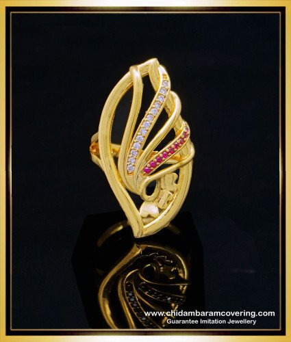 RNG290 - Latest Ad Stone Gold Look Modern Ring Designs for Female 