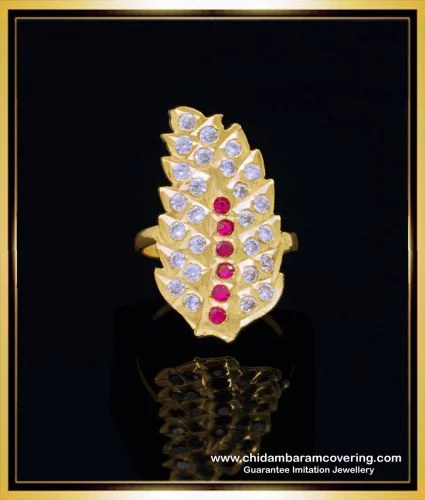 Indian 18K Gold Plated Finger Ring 8.5 Designer Rings Women Gift Ethnic  Jewelry | eBay