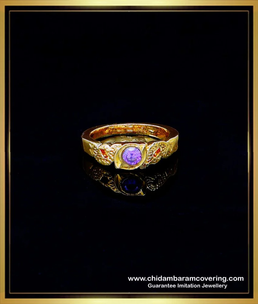 Buy Purple Color Stone Original Impon Finger Ring for Women