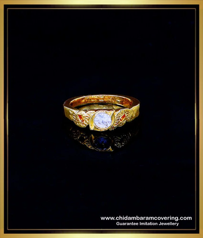 Gold stone gold ring