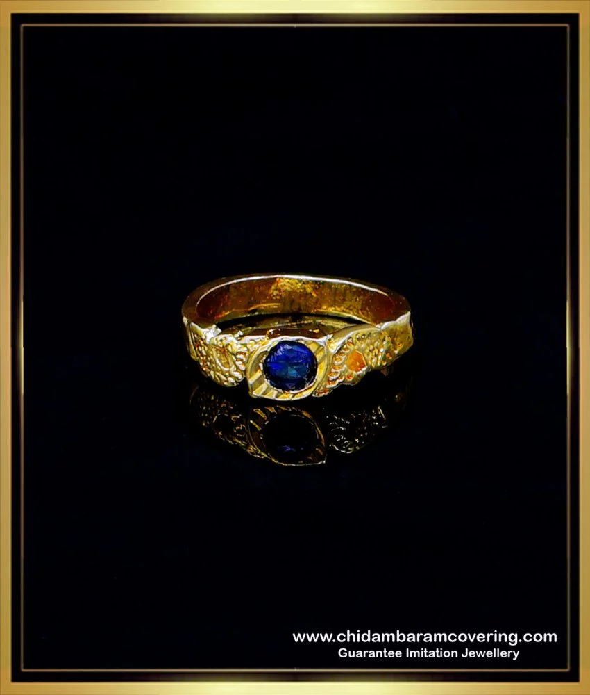 22KT Gold Men Single Stone Ring MR33