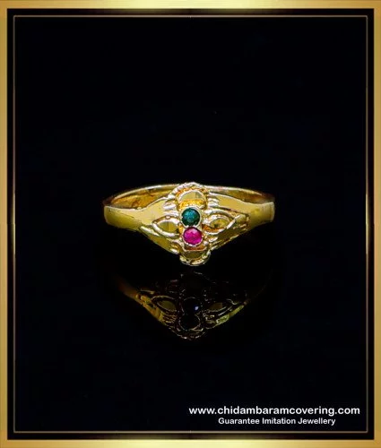 Buy Big Size Impon One Gram Gold Plated Plain Finger Ring Design for Daily  Use