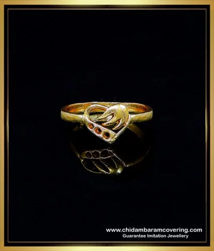 rng346 impon simple gold ring design without stone for female 1