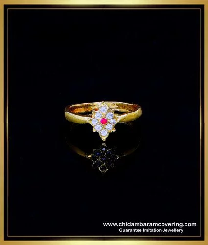 Gold Plated Moti Ring Design by Riana Jewellery at Pernia's Pop Up Shop 2024