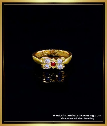 1 Gram Gold Plated Yellow Stone With Diamond Funky Design Ring For Men -  Style B387 – Soni Fashion®