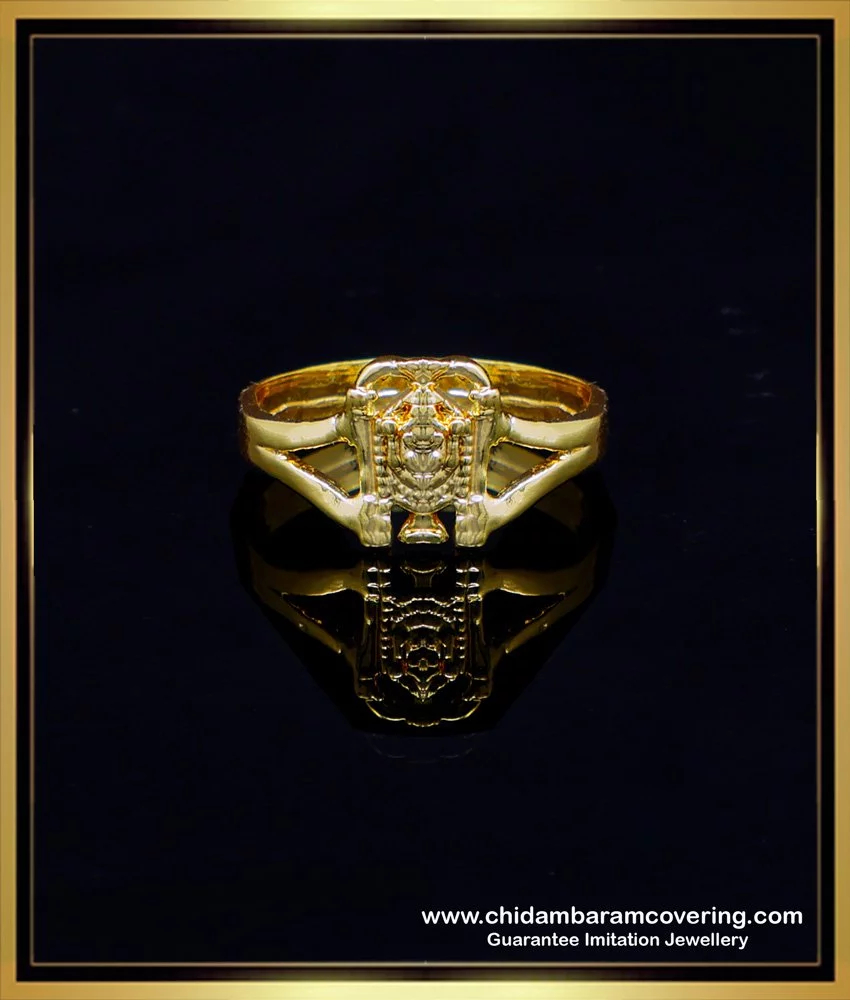 Buy 22Kt Tirupati Balaji Antique Gold Ring 610VA89 Online from Vaibhav  Jewellers