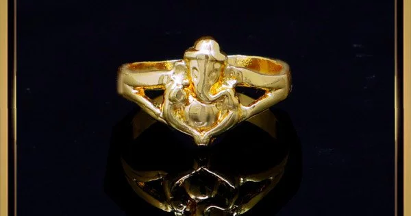 Ganesha Ring Fleur De Lis Symbol Jewelry Ring – ahuva.com
