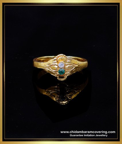 RNG368 - Traditional Gold Design Daily Use Stone Ring Design Ladies
