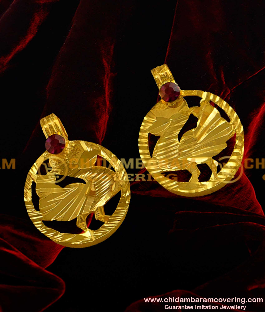 TAL67 - Annapachi Thali Coin Design | Gold Plated Red Stoned Annam thali Coin Buy Online